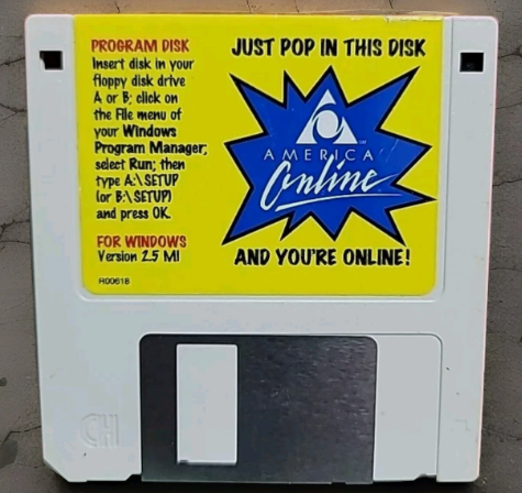 A picture of the infamous "AOL diskette".