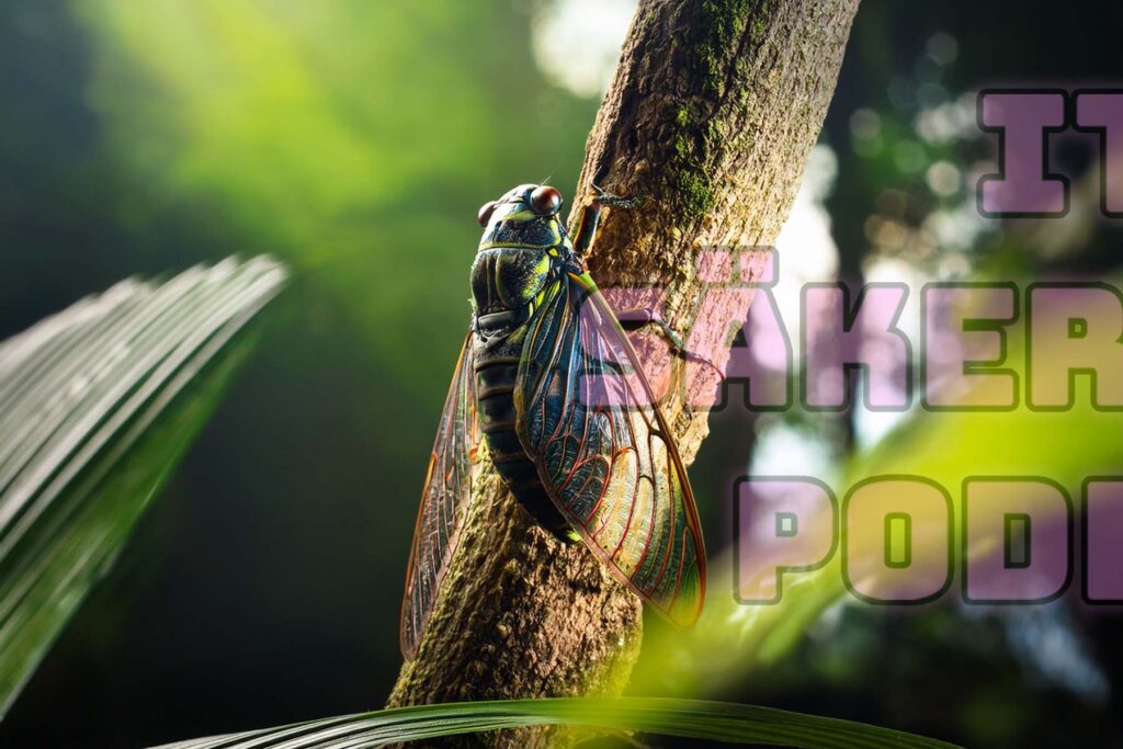 Cicada 3301 illustreras av en bild på en riktig Cikada.