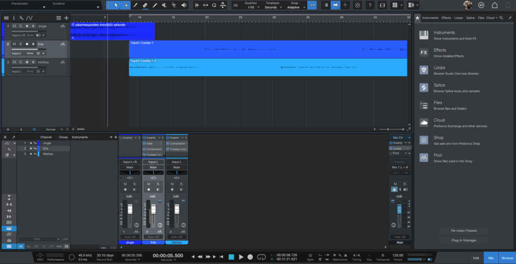 Presonius Studio One är ett känt verktyg för mixning och mastring.