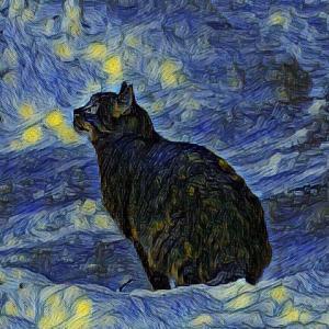Om Van-Gogh målat en katt, kanske den skulle se ut såhär. Gjort av ett AI som imiterar mästaren.