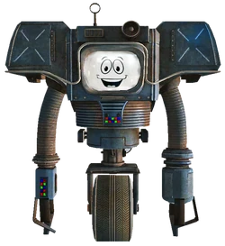 "Yes man" från Fallout New Vegas. En robot som håller med lite för mycket ibland.